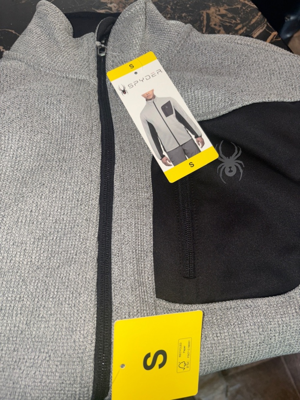 Spyder Men's Gray and Black Lightweight Shirt Jacket